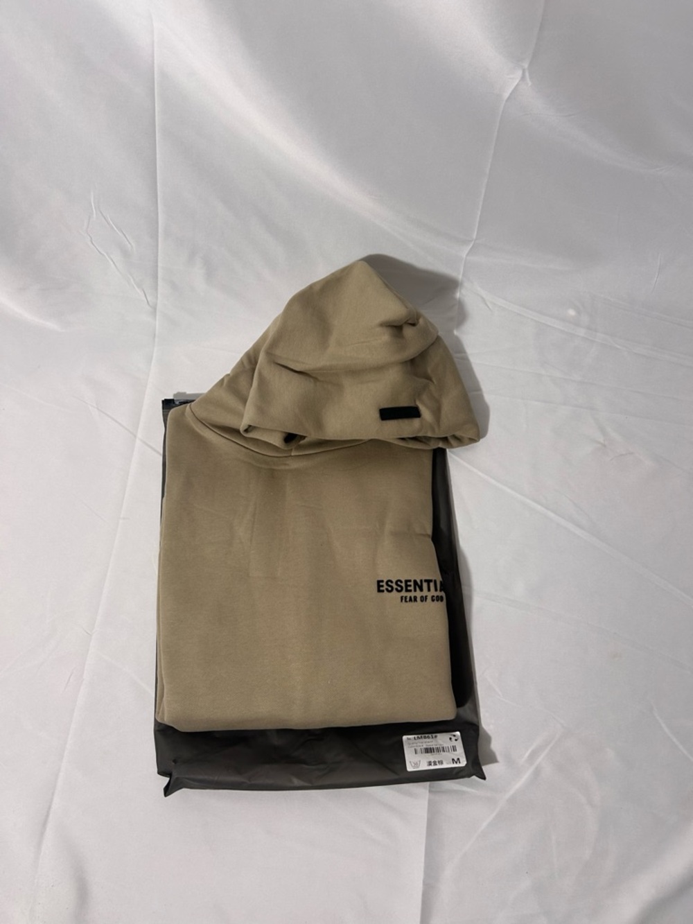 Essentials Hoodie - Khaki/Tan Minimal Logo